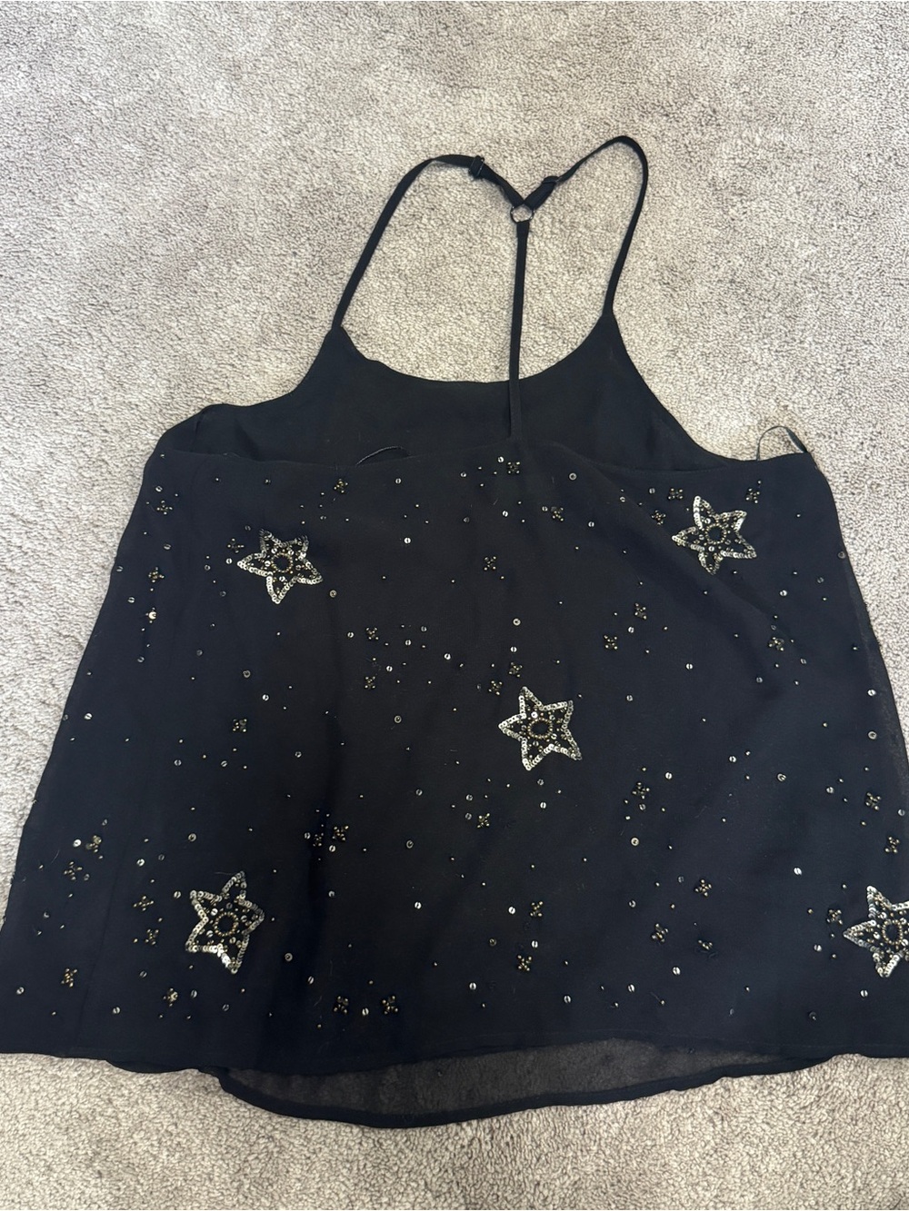 Free People Black Beaded Star Racerback Cami - Picture 6 of 6